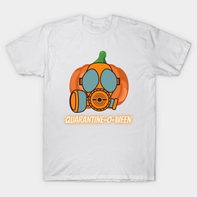 Quarantine-O-Ween Pumpkin Funny Halloween 2020 Costume Easy Costume Funny Gift for Halloween Radioactive Mask Quarantine Mask T-Shirt by nathalieaynie